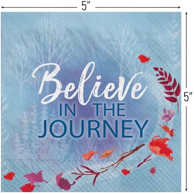 BELIEVE IN THE JOURNEY FROZEN 2 BIRTHDAY, BEVERAGE NAPKINS, 5X 5", 16 CT. - Image 2
